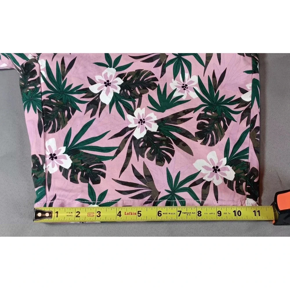 Hudson & Barrow Mens Shorts Size 38 Pink Tropical Hawaiian casual dadcore preppy